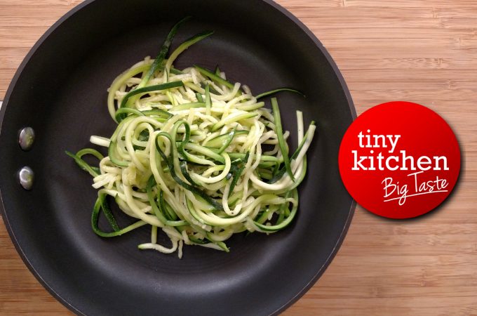 Sautéed Zoodles (Zucchini Noodles) // Tiny Kitchen Big Taste // Michael Fucci