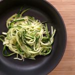 Zoodles (Zucchini Noodles) in Frying Pan