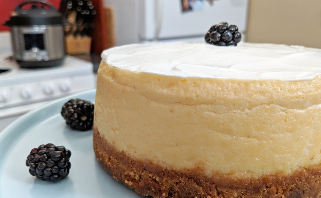 Instant Pot Cheesecake on a Plate