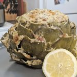 Instant Pot Stuffed Artichoke with Lemon and Butter